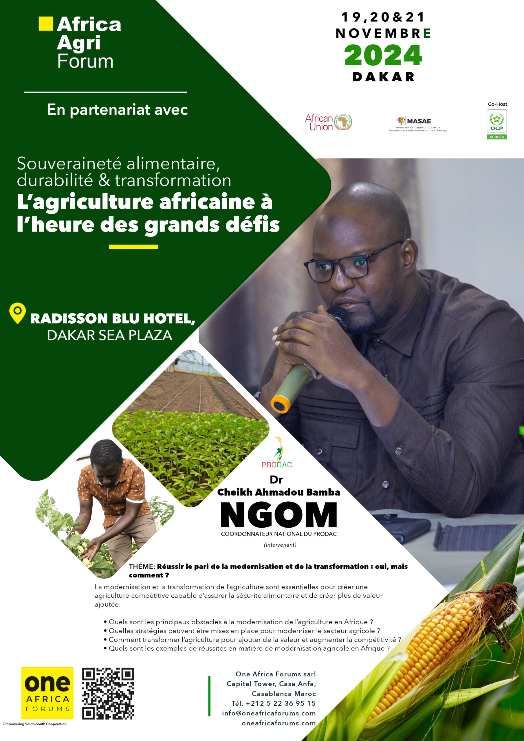 AFRICA AGRI FORUM LE COORDONNATEUR NATIONAL DU PRODAC INTERVENANT